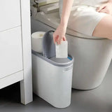 Darrahopens Home & Garden > Kitchen Bins > Pedal Bins Simple Garbage Can with Lid Household Clamped Plastic Bucket Flip Lid Kitchen