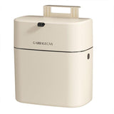 Darrahopens Home & Garden > Kitchen Bins > Pedal Bins Wall Mounted Hanging Waste Bin with Lid Household Cabinet Trash Can Cream White