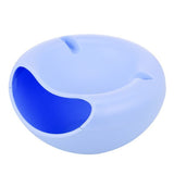 Darrahopens Home & Garden > Kitchen Bins > Pull Out Bins Blue Creative Lazy Snack Bowl with Phone Holder - Dual-Layer Dish for Nuts & Seeds