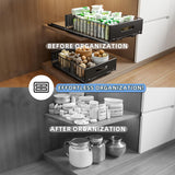 Darrahopens Home & Garden > Kitchen Bins > Pull Out Bins CARLA HOME 2 Pack Pullout Cabinet Kitchen Organizer Drawers with No-Drilling and Adhesive Design for Pantry & Cabinets