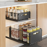 Darrahopens Home & Garden > Kitchen Bins > Pull Out Bins CARLA HOME 2 Pack Pullout Cabinet Kitchen Organizer Drawers with No-Drilling and Adhesive Design for Pantry & Cabinets