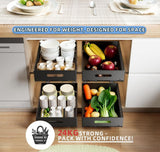 Darrahopens Home & Garden > Kitchen Bins > Pull Out Bins CARLA HOME 2 Pack Pullout Cabinet Kitchen Organizer Drawers with No-Drilling and Adhesive Design for Pantry & Cabinets