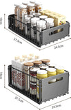 Darrahopens Home & Garden > Kitchen Bins > Pull Out Bins CARLA HOME 2 Pack Pullout Cabinet Kitchen Organizer Drawers with No-Drilling and Adhesive Design for Pantry & Cabinets