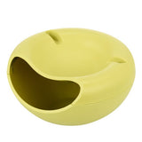Darrahopens Home & Garden > Kitchen Bins > Pull Out Bins Green Creative Lazy Snack Bowl with Phone Holder - Dual-Layer Dish for Nuts & Seeds