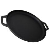 Darrahopens Home & Garden > Kitchenware 13.5" 35cm Pre-Seasoned Cast Iron Pizza Baking Pan Cooking Griddle Stove Oven Grill Campfire