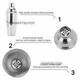 Darrahopens Home & Garden > Kitchenware 20Pcs Cocktail Shaker Set 750ml Martini Strainer Bartender Kit Bar Spirits Maker