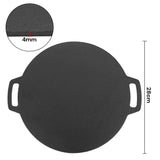 Darrahopens Home & Garden > Kitchenware 28cm Seasoned Cast Iron Induction Crepes Pan Baking Pancake Tool Pizza Bakeware