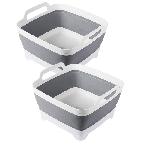 Darrahopens Home & Garden > Kitchenware 2x Collapsible Strainer Foldable Fruit Veggies Wash Colander Storage Basket