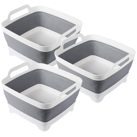 Darrahopens Home & Garden > Kitchenware 3x Collapsible Strainer Foldable Fruit Veggies Wash Colander Storage Basket
