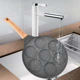 Darrahopens Home & Garden > Kitchenware 4 hole Frying Pot Pan Non-stick Egg Pancake Steak Hamburg Omelet Pan Tools AU