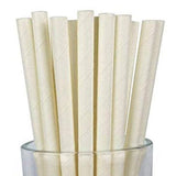 Darrahopens Home & Garden > Kitchenware 50 Pack White Drinking Straws Biodegradable Eco Paper Birthday Party Event Bistro Bar Cafe Take Away