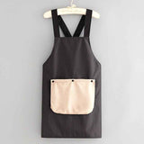 2-Pack Black Waterproof Aprons with Detachable Hand Towels