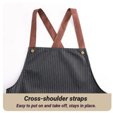Darrahopens Home & Garden > Kitchenware > Aprons 2-Pack Khaki Waterproof Aprons with Detachable Hand Towels