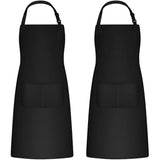 Darrahopens Home & Garden > Kitchenware > Aprons 2 Pieces Kitchen Aprons For Men Women, Household Apron Tool Holder Aprons With 2 Pockets For Bbq, Adjustable Adult