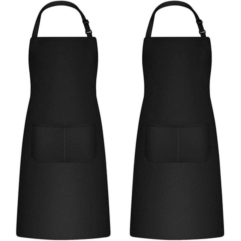 Darrahopens Home & Garden > Kitchenware > Aprons 2 Pieces Kitchen Aprons For Men Women, Household Apron Tool Holder Aprons With 2 Pockets For Bbq, Adjustable Adult