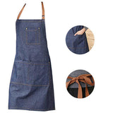 Darrahopens Home & Garden > Kitchenware > Aprons Adjustable Denim Apron Pocket Hanging Neck Cooking Kitchen Baking Bar Cafe Chefs