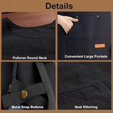 Darrahopens Home & Garden > Kitchenware > Aprons Apron - Vest-style apron - Baking and kitchen tools - Waterproof - Stain-resistant - Unisex - Black