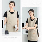 Darrahopens Home & Garden > Kitchenware > Aprons Apron - Vest-style apron - Baking and kitchen wear - Waterproof - Stain resistant - Unisex - Khaki
