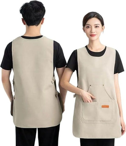 Darrahopens Home & Garden > Kitchenware > Aprons Apron - Vest-style apron - Baking and kitchen wear - Waterproof - Stain resistant - Unisex - Khaki