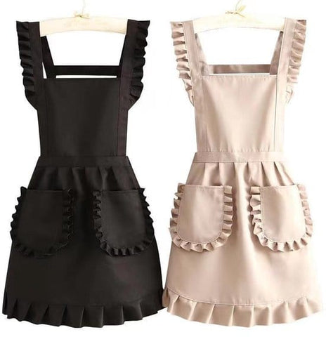 Darrahopens Home & Garden > Kitchenware > Aprons Aprons - 2-piece set - Kitchen aprons - Cooking aprons - Catering aprons - Ceramic aprons - Painting aprons - Black and off-white