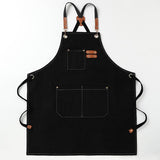 Darrahopens Home & Garden > Kitchenware > Aprons Black 16-ounce Heavy-Duty Canvas Apron – Durable, Waterproof & Oil-Resistant Kitchen Workwear for Cooking and Crafting