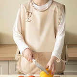 Darrahopens Home & Garden > Kitchenware > Aprons Kitchen Apron - Breathable Cooking Apron - Vest Style - With Towel - Suitable for Cooking, Baking, Gardening, Grilling and Crafting（Brown）