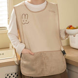 Darrahopens Home & Garden > Kitchenware > Aprons Kitchen Apron - Breathable Cooking Apron - Vest Style - With Towel - Suitable for Cooking, Baking, Gardening, Grilling and Crafting（Brown）