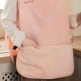 Darrahopens Home & Garden > Kitchenware > Aprons Kitchen Apron - Breathable Cooking Apron - Vest Style - With Towel - Suitable for Cooking, Baking, Gardening, Grilling and Crafting（Pink）