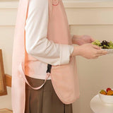 Darrahopens Home & Garden > Kitchenware > Aprons Kitchen Apron - Breathable Cooking Apron - Vest Style - With Towel - Suitable for Cooking, Baking, Gardening, Grilling and Crafting（Pink）