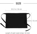 Darrahopens Home & Garden > Kitchenware > Aprons Kitchen Aprons - Women's Aprons - Half-Length Aprons - Unisex Kitchen Aprons - Restaurant, BBQ, Bar, Chef Aprons - Adjustable Aprons with Two Pockets - Black