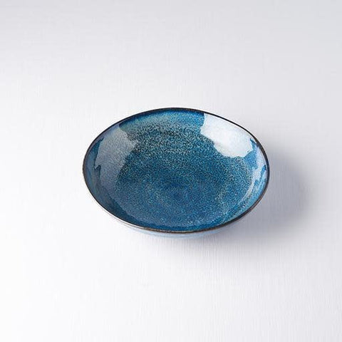 Darrahopens Home & Garden > Kitchenware > Aprons Pasta Bowl Organic Shape 21cm Kanso Indigo Blue Glaze