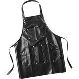 Darrahopens Home & Garden > Kitchenware > Aprons Professional Leather Hair Cutting Hairdressing Apron for  Hairstylist - Multi-use, Adjustable with pockets (Black)