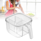 Darrahopens Home & Garden > Kitchenware > Aprons Seasoning Box 4 Compartments Transparent Window Strong PET Seasoning Jar with 4 Spoons for Home Kitchen Cooking White In Australia - Darrahopens