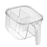 Darrahopens Home & Garden > Kitchenware > Aprons Seasoning Box 4 Compartments Transparent Window Strong PET Seasoning Jar with 4 Spoons for Home Kitchen Cooking White In Australia - Darrahopens