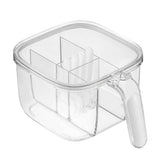 Darrahopens Home & Garden > Kitchenware > Aprons Seasoning Box 4 Compartments Transparent Window Strong PET Seasoning Jar with 4 Spoons for Home Kitchen Cooking White In Australia - Darrahopens