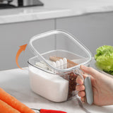 Darrahopens Home & Garden > Kitchenware > Aprons Seasoning Box 4 Compartments Transparent Window Strong PET Seasoning Jar with 4 Spoons for Home Kitchen Cooking White In Australia - Darrahopens