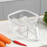 Darrahopens Home & Garden > Kitchenware > Aprons Seasoning Box 4 Compartments Transparent Window Strong PET Seasoning Jar with 4 Spoons for Home Kitchen Cooking White In Australia - Darrahopens