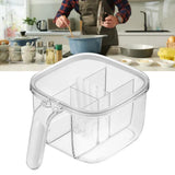 Darrahopens Home & Garden > Kitchenware > Aprons Seasoning Box 4 Compartments Transparent Window Strong PET Seasoning Jar with 4 Spoons for Home Kitchen Cooking White In Australia - Darrahopens