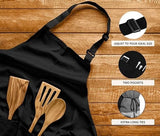 Darrahopens Home & Garden > Kitchenware > Aprons Two-piece kitchen aprons - Waterproof and stain resistant - Professional cooking aprons - Unisex - Suitable for various purposes including catering, pottery, painting, woodworking, etc. - With two large, practical pockets - Black