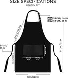 Darrahopens Home & Garden > Kitchenware > Aprons Two-piece kitchen aprons - Waterproof and stain resistant - Professional cooking aprons - Unisex - Suitable for various purposes including catering, pottery, painting, woodworking, etc. - With two large, practical pockets - Black