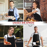 Darrahopens Home & Garden > Kitchenware > Aprons Two-piece kitchen aprons - Waterproof and stain resistant - Professional cooking aprons - Unisex - Suitable for various purposes including catering, pottery, painting, woodworking, etc. - With two large, practical pockets - Black