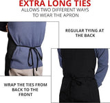 Darrahopens Home & Garden > Kitchenware > Aprons Two-piece kitchen aprons - Waterproof and stain resistant - Professional cooking aprons - Unisex - Suitable for various purposes including catering, pottery, painting, woodworking, etc. - With two large, practical pockets - Black