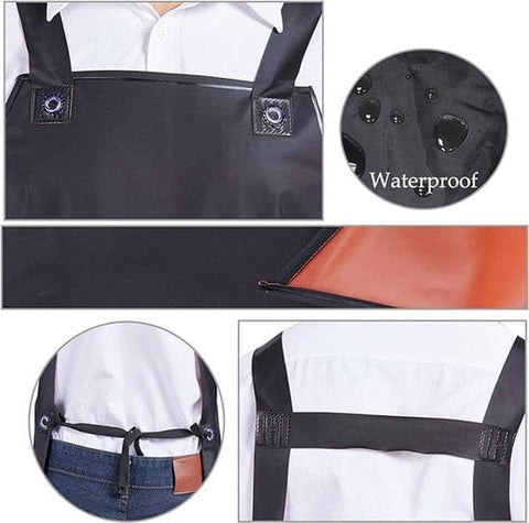Darrahopens Home & Garden > Kitchenware > Aprons Waterproof Apron - Adjustable, Heavy-Duty Waterproof Apron - Apron - Extended - Extra Large - Waterproof Apron - Black