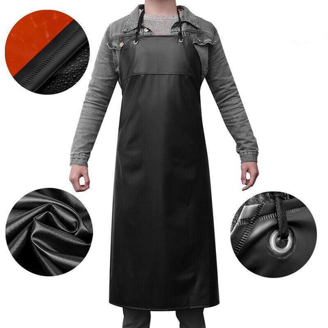 Darrahopens Home & Garden > Kitchenware > Aprons Waterproof Apron Pvc Apron Chef Butcher Work Heavy Duty Royal Black Best Quality