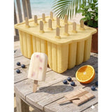 Darrahopens Home & Garden > Kitchenware > Bakeware & Accessories 12-Pack Silicone Ice Pop Mold – DIY Ice Lolly Maker with 50 Reusable Sticks(yellow) In Australia - Darrahopens