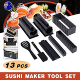 Darrahopens Home & Garden > Kitchenware > Bakeware & Accessories 13Pcs Diy Sushi Maker Making Kit Rice Roller Mold Set For Beginners Kitchen Tool