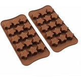 Darrahopens Home & Garden > Kitchenware > Bakeware & Accessories 15 Cavity Star Shape Chocolate Mold, Non-Stick Food Grade Silicone Mold Set For Candy Jelly, Ice Cube