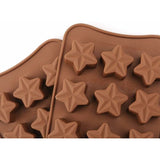 Darrahopens Home & Garden > Kitchenware > Bakeware & Accessories 15 Cavity Star Shape Chocolate Mold, Non-Stick Food Grade Silicone Mold Set For Candy Jelly, Ice Cube