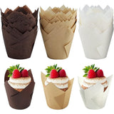 Darrahopens Home & Garden > Kitchenware > Bakeware & Accessories 150 pcs Baking Paper Muffin Cups Tulip Baking Paper Cups Cupcakes And Muffins For Wedding Party Birthday 5Cm