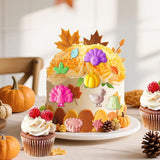 Darrahopens Home & Garden > Kitchenware > Bakeware & Accessories 2 Pack Fall Thanksgiving Chocolate Silicone Molds, Autumn Pumpkin Turkey Leaves Silicone Molds Baking Soap for Halloween Autumn Cupcake Cake Topper In Australia - Darrahopens